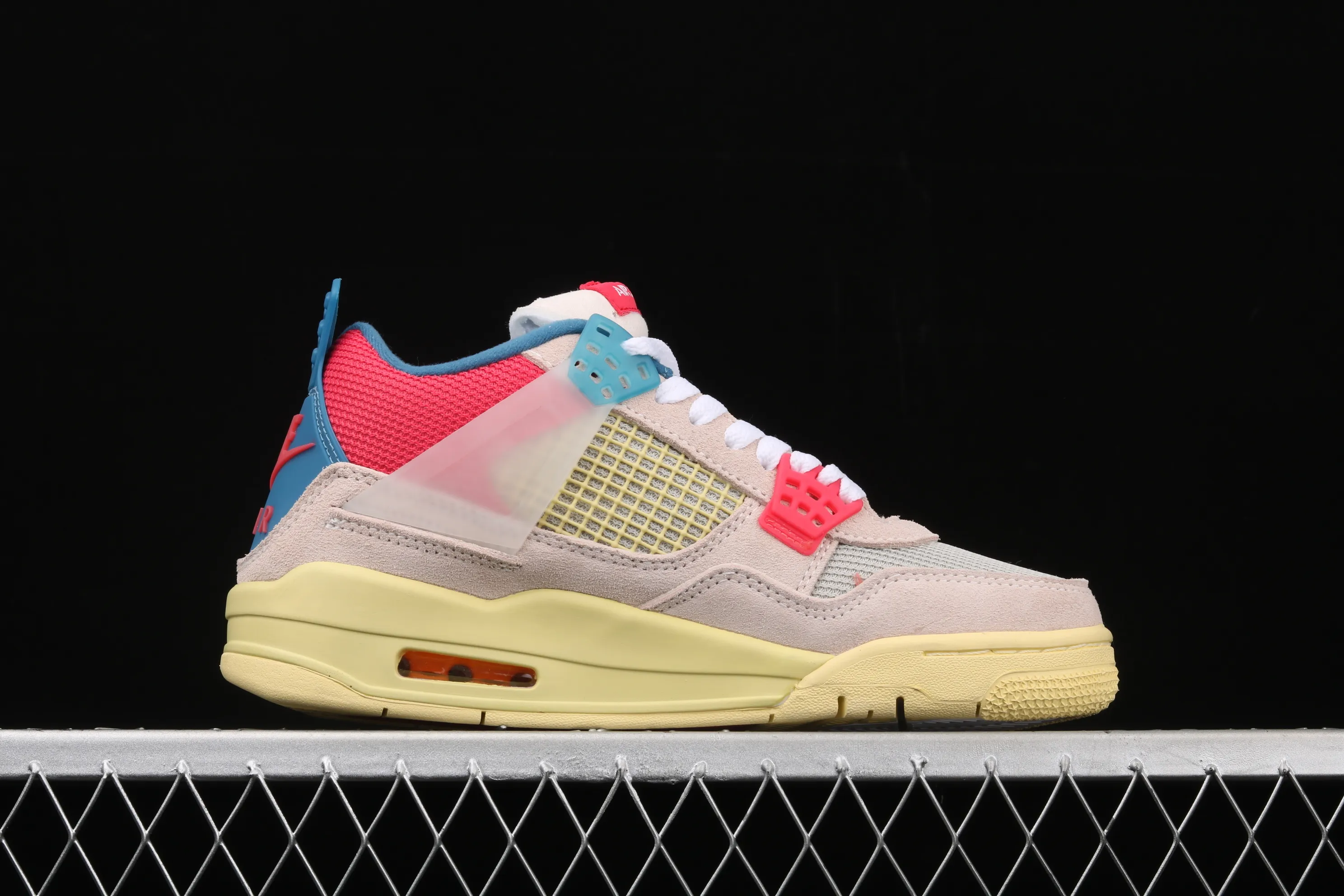 All categories Air Jordan Jordan series basketball shoes Air Jordan 4 G version Union LA x Air Jordan 4 Retro "Off Noir" AJ4 Joe 4 Union Pink Blue Knights DC9533-800